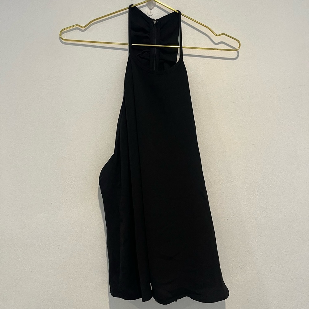 Naked Zebra Open Back Black Halter Top Size. Large - Picture 4 of 5